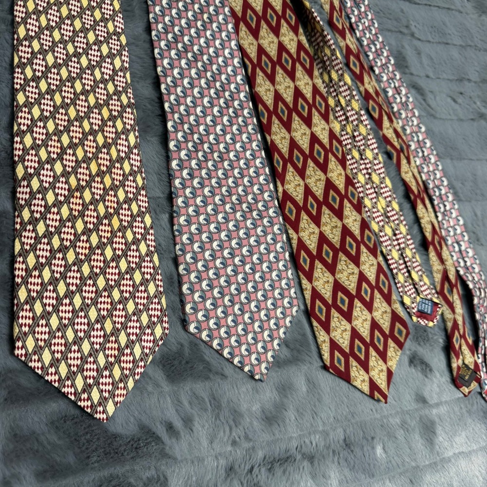 Donberry & Keats American Traditions Mens OS Multicolor Silk Geometric Tie Lot 3